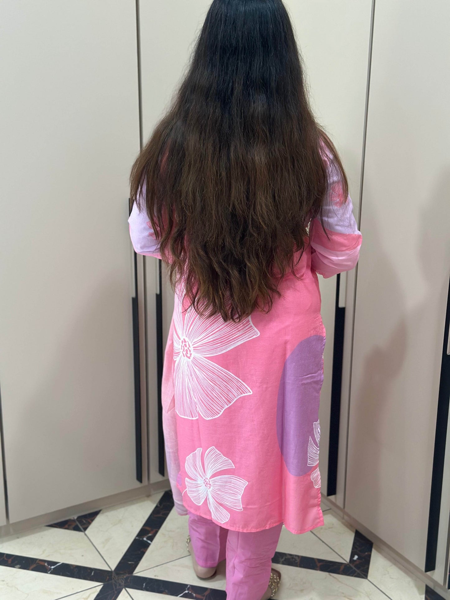 Cotton Chiffli kurta Set with dupatta - Vijay Laxmi