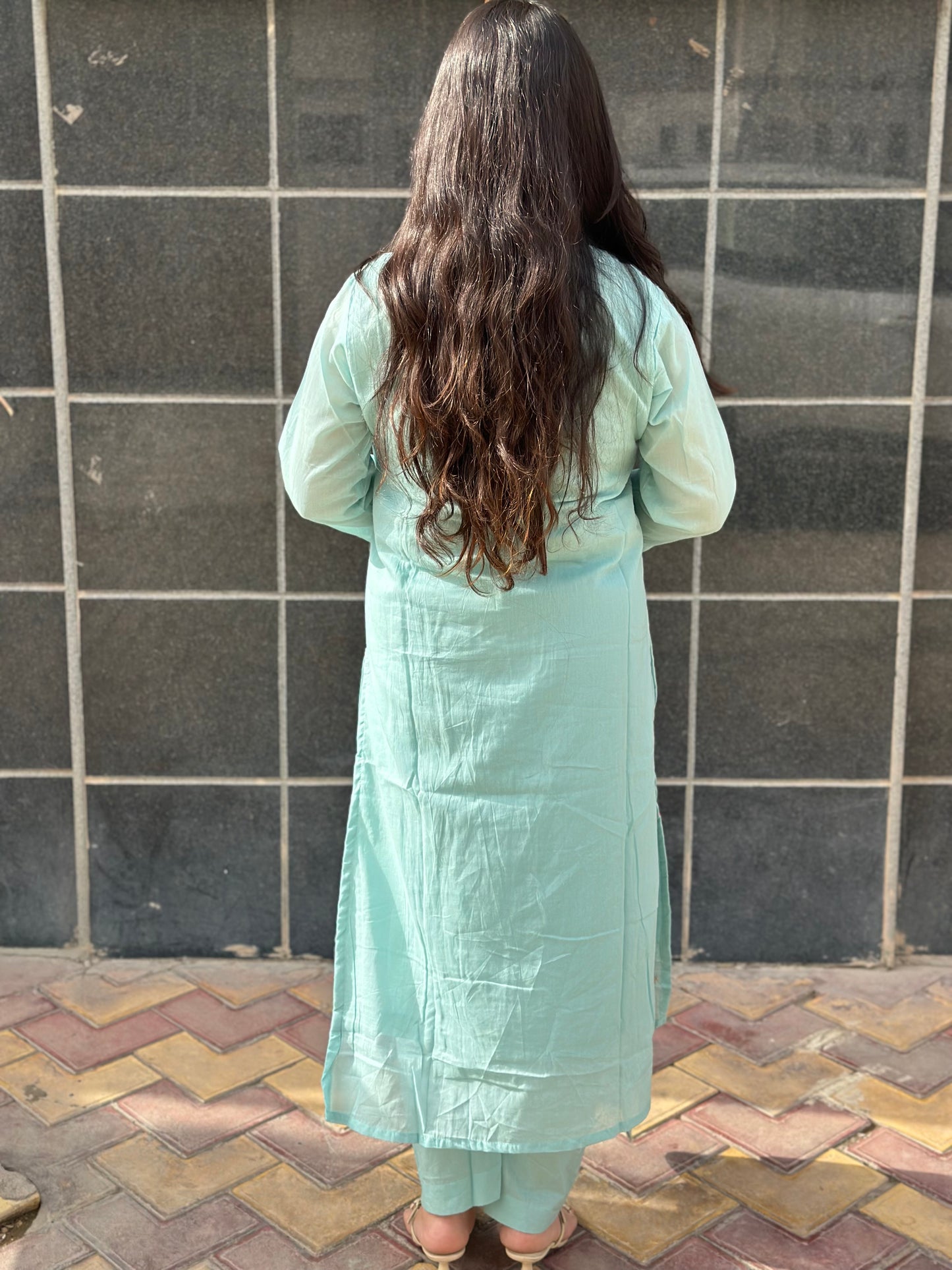 Gulmohar Mulmul Cotton kurta Set with dupatta