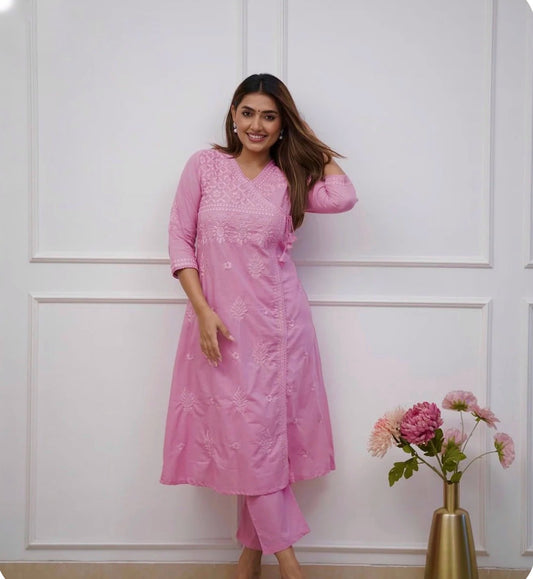 Cotton Chikankari kurta Set