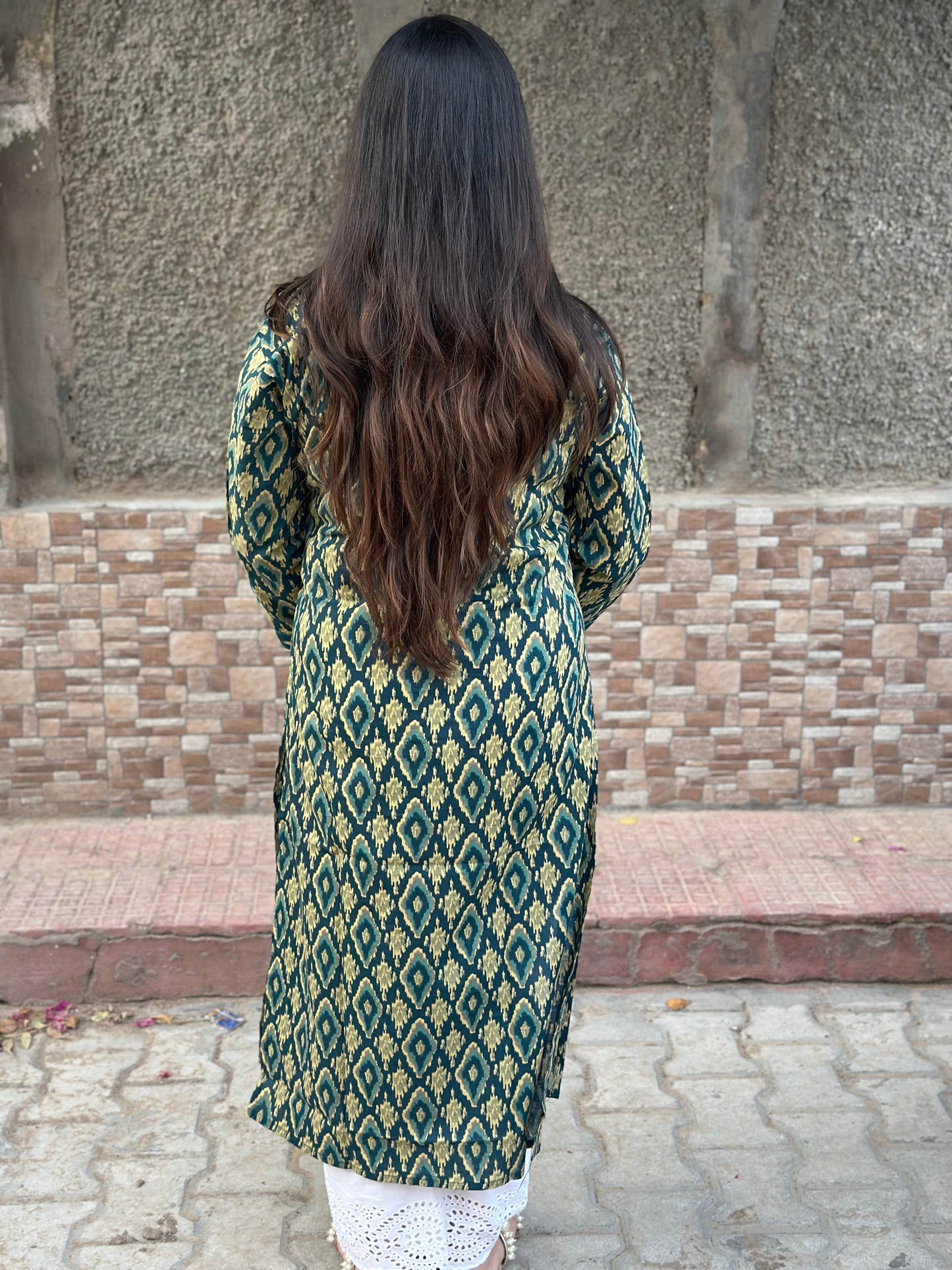 Airy Cotton Kurti Ikkat - Vijay Laxmi