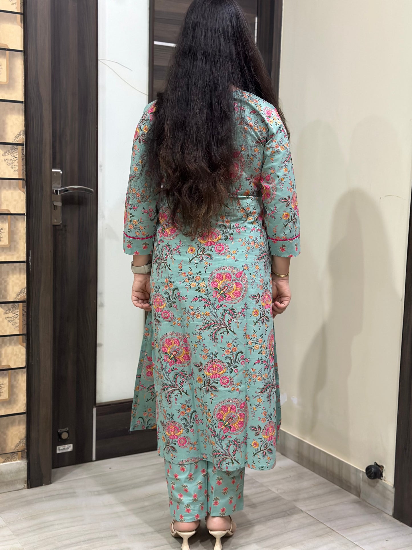 Noor cotton Kurta & Pant Yellow Sky