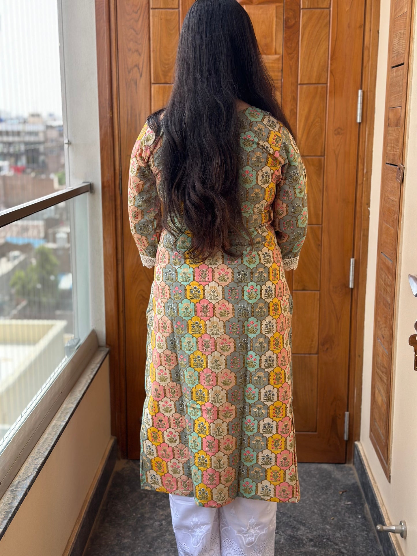 Gulmohar Cotton kurti for women floral