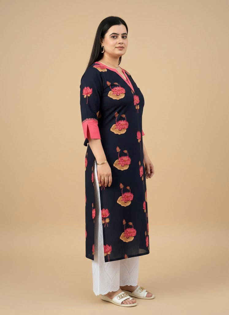 Airy Cotton kalamkari kurti for women