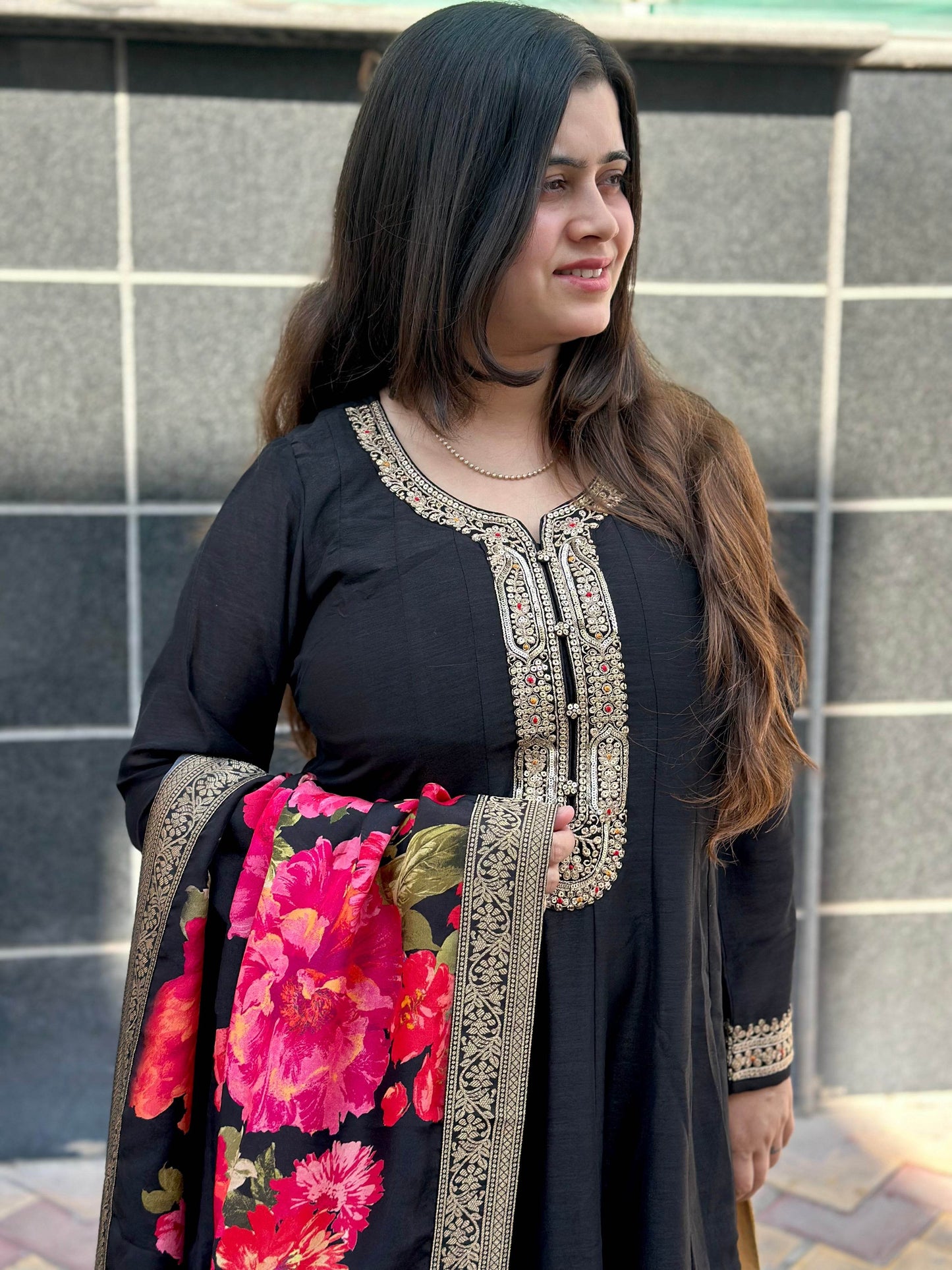 Dola Silk Party wear Frock Suit - Vijay Laxmi