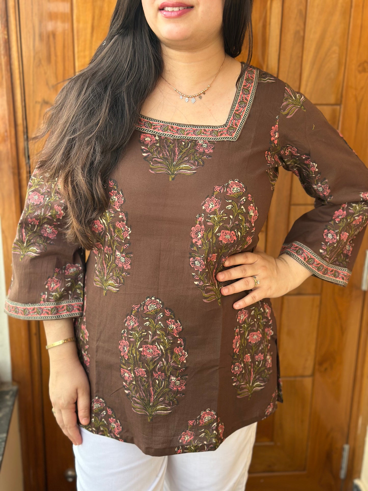 Jasmine short kurti Brown