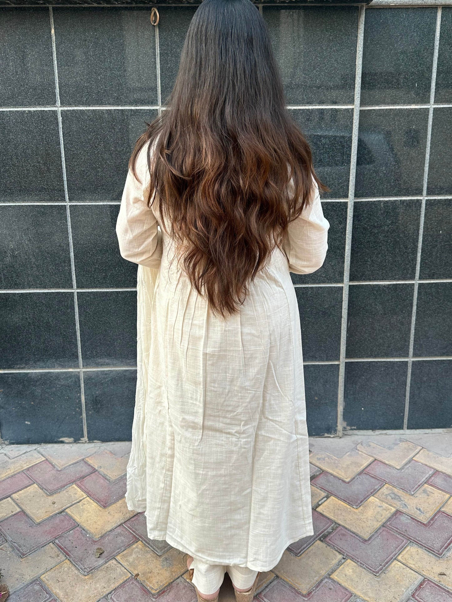 Thread Work Cotton Suit For Women - Vijay Laxmi