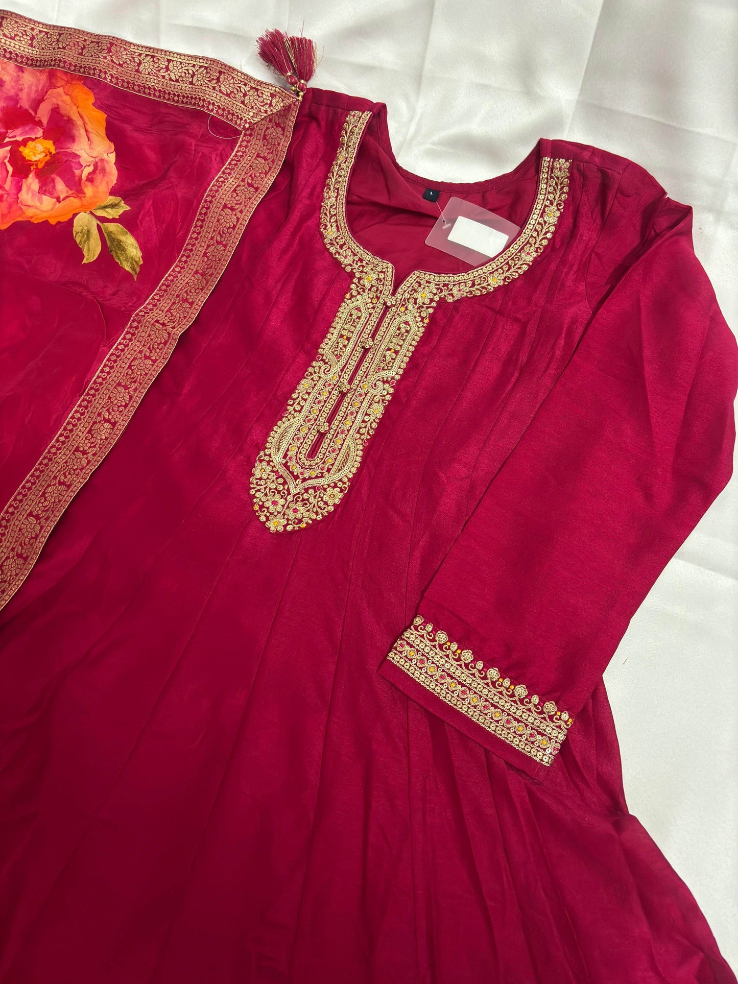 Dola Silk Party wear Frock Suit - Vijay Laxmi