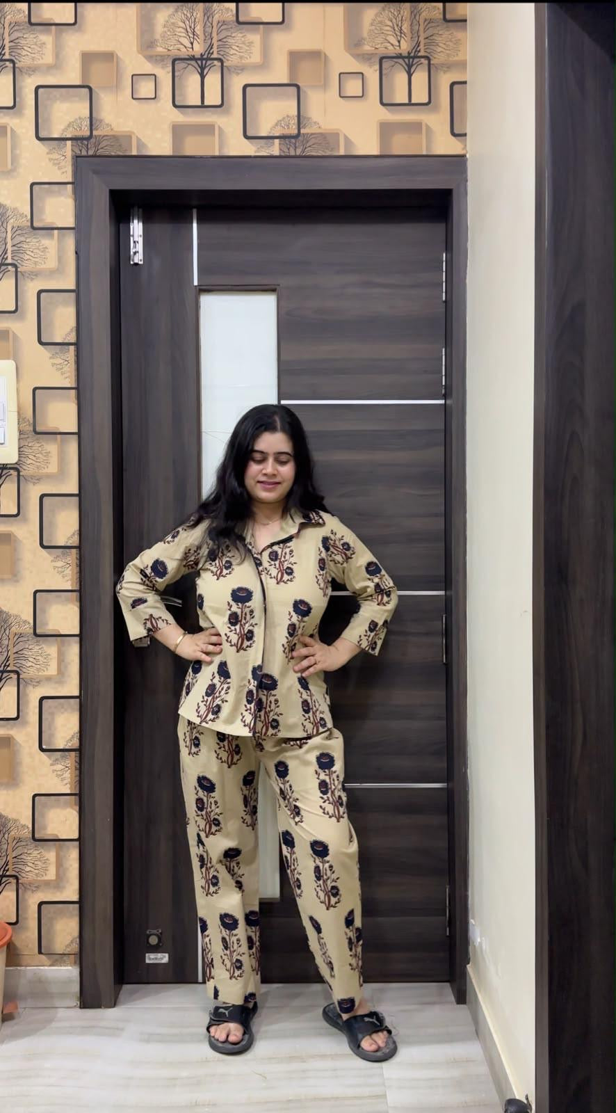 Noor Premium cotton night wear cord set