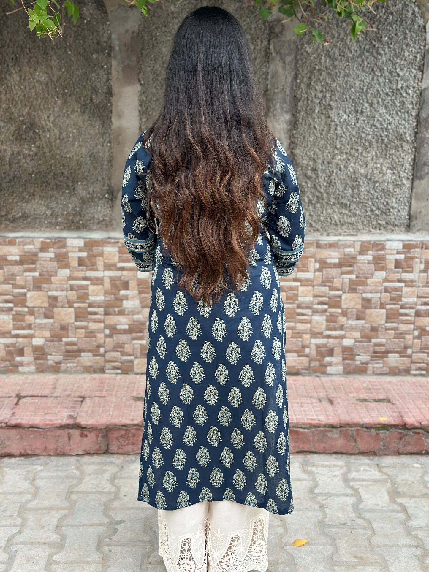 Airy Cotton Kurti For Women Indigo