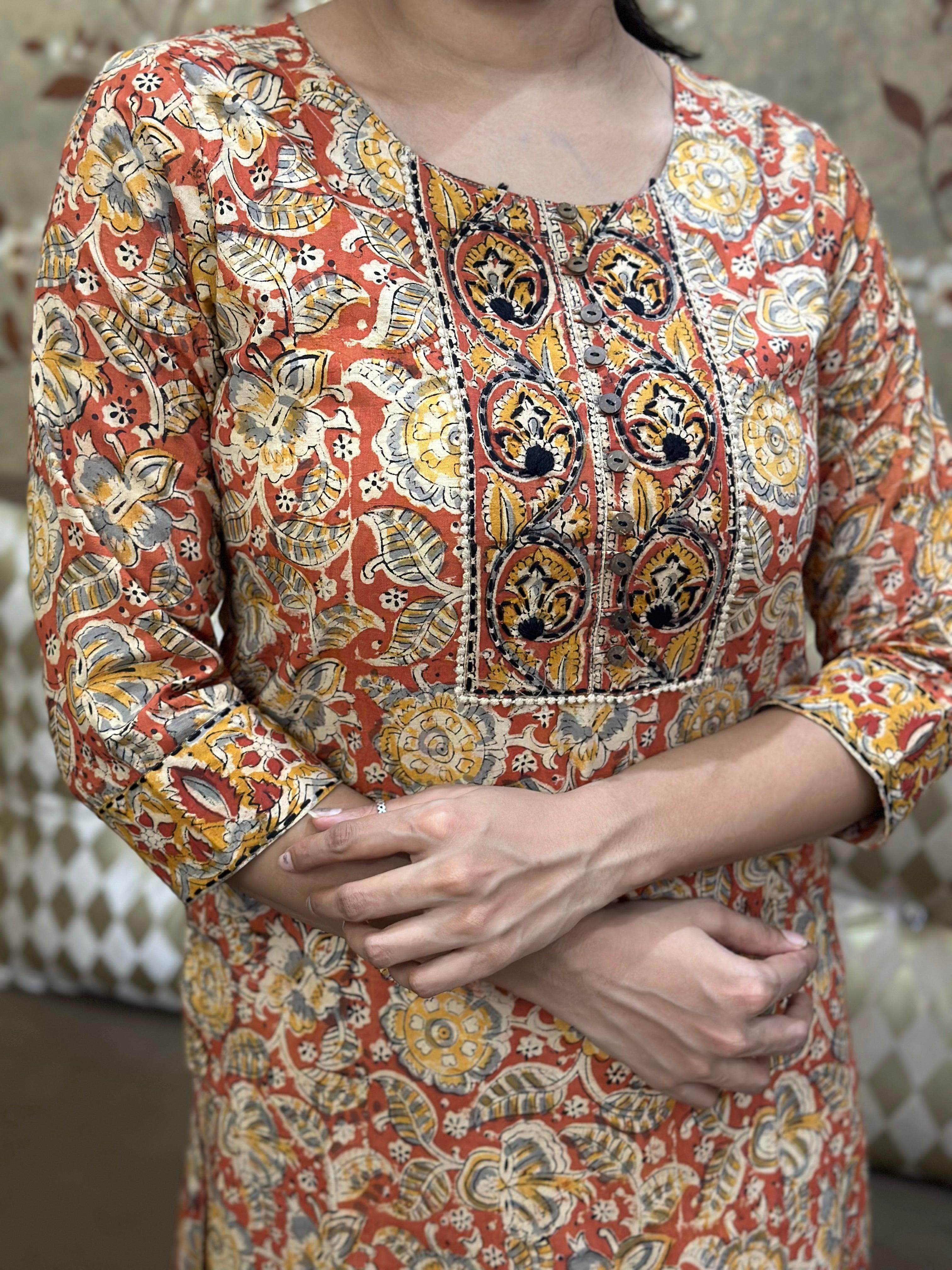 Kalamkari Cotton Kurti - Vijay Laxmi