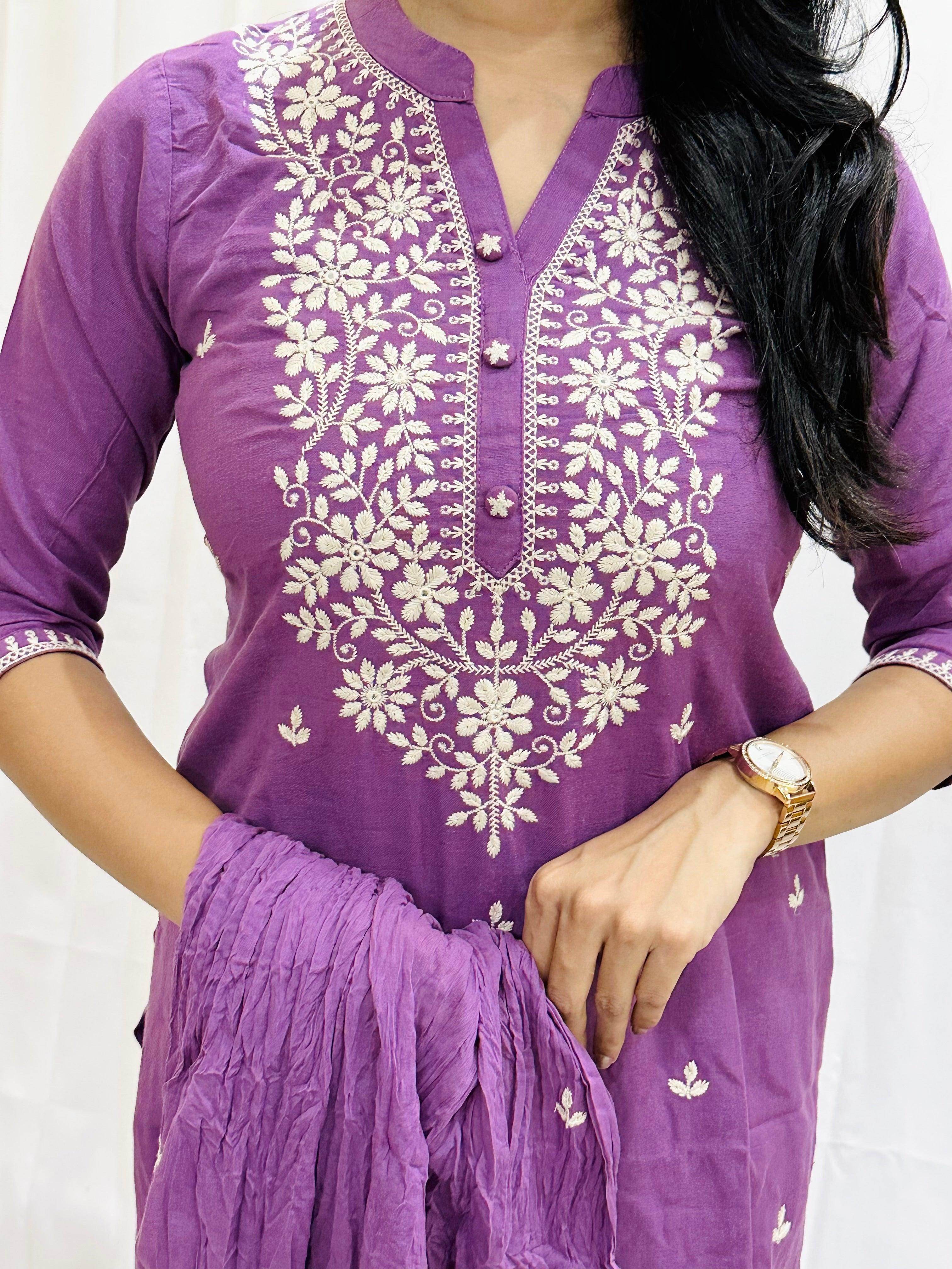 Premium Cotton Suit For Women PUR - Vijay Laxmi