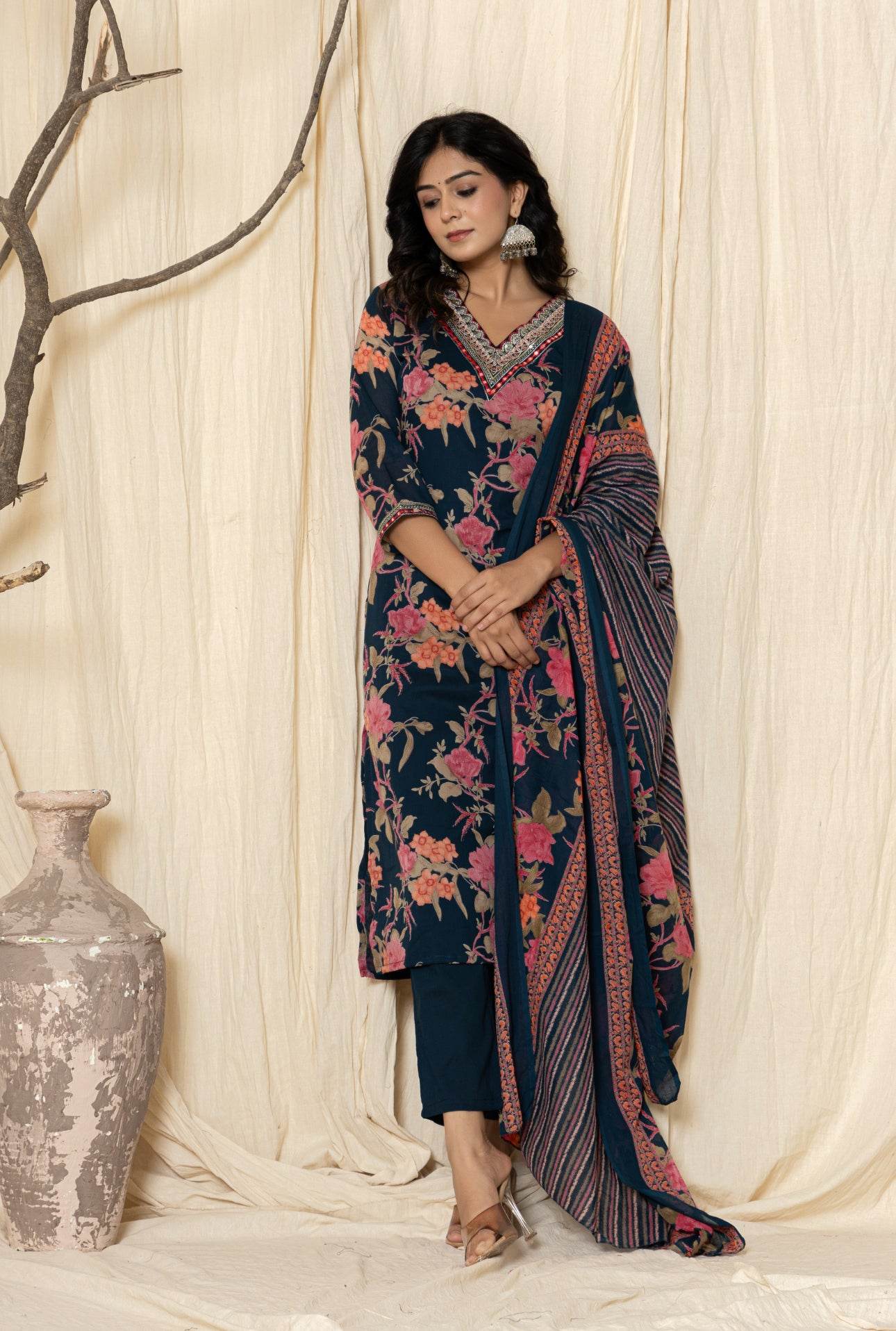 Plus size Cotton suit - Vijay Laxmi