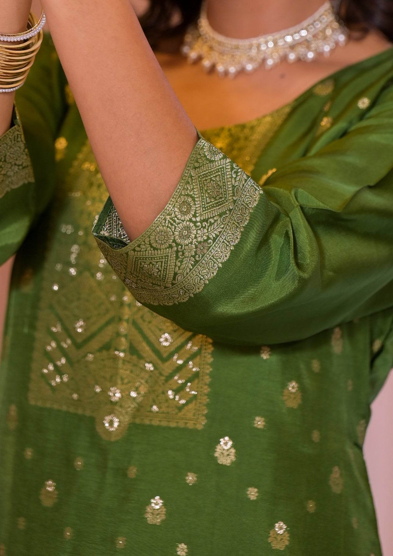 Banarasi Silk Suit Set for Women - Vijay Laxmi