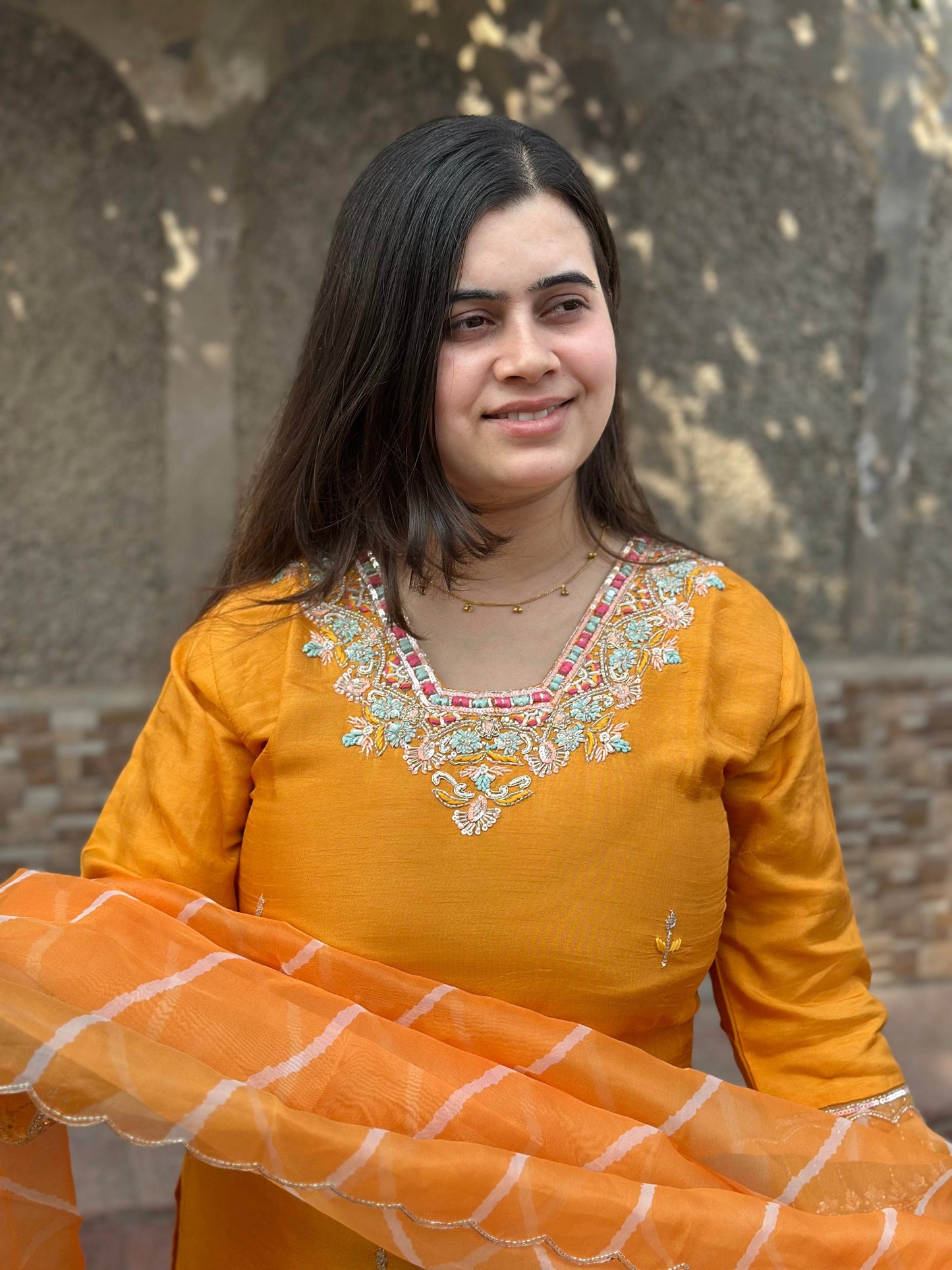 Modal Shimmer Silk Suit - Vijay Laxmi