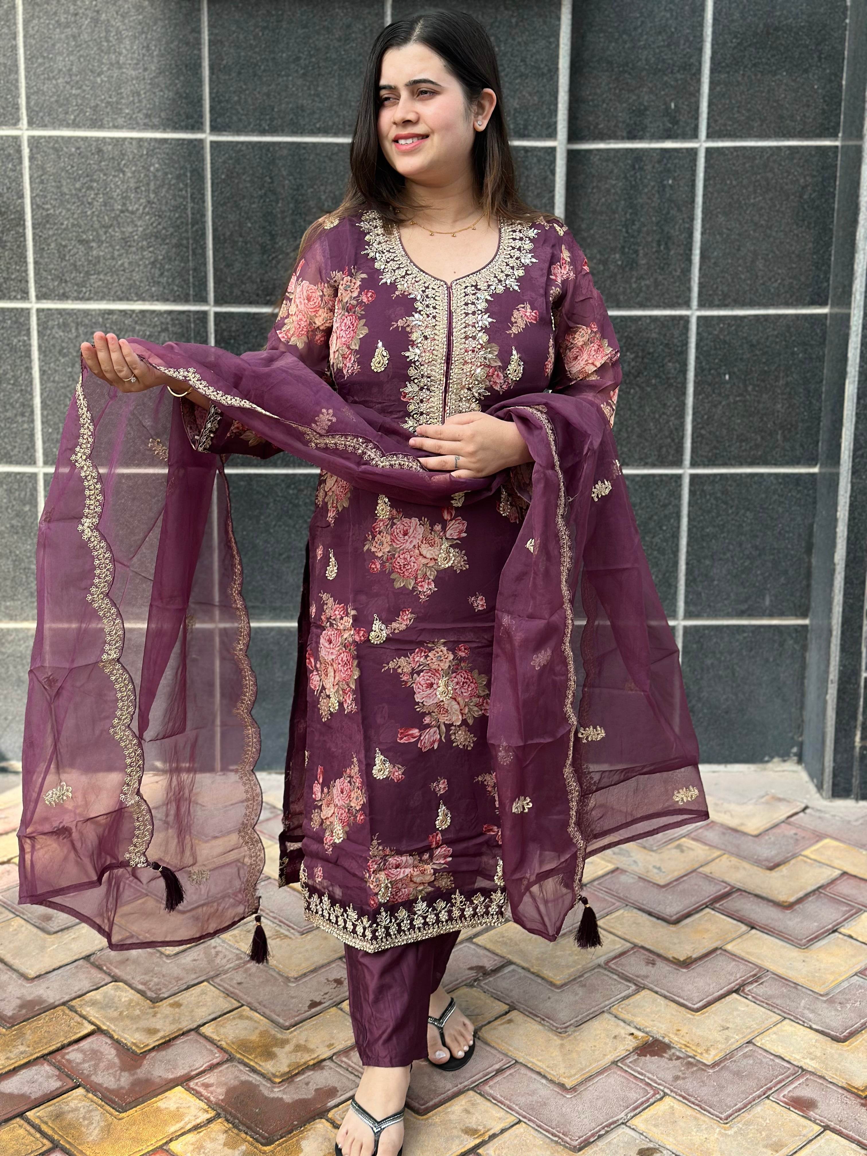 Soft Chanderi Silk Suit For Women - Vijay Laxmi