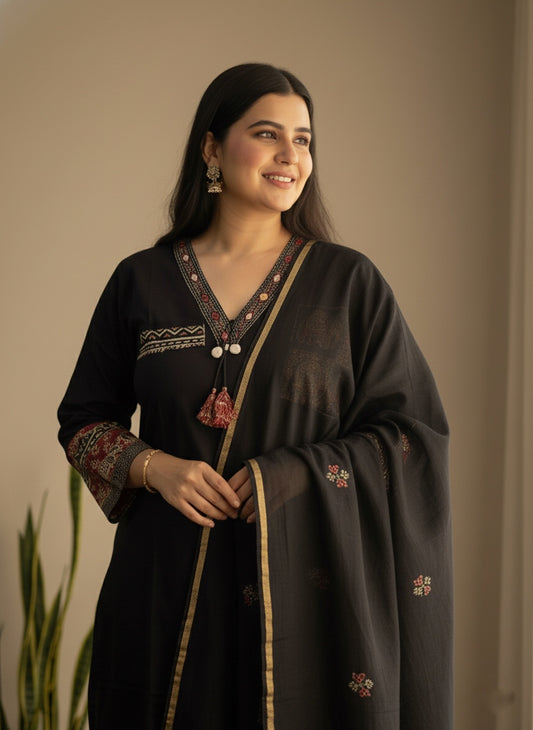 Premium Cotton kurta set for women with dupatta