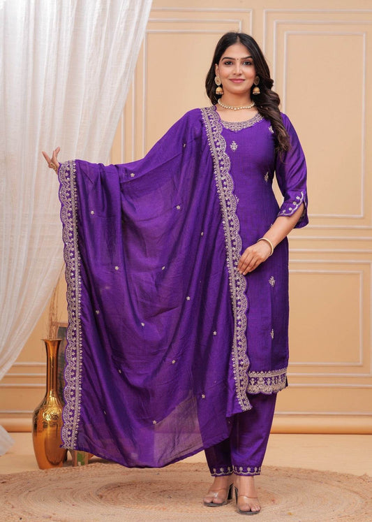 Maharani Dola Silk Suit - Vijay Laxmi