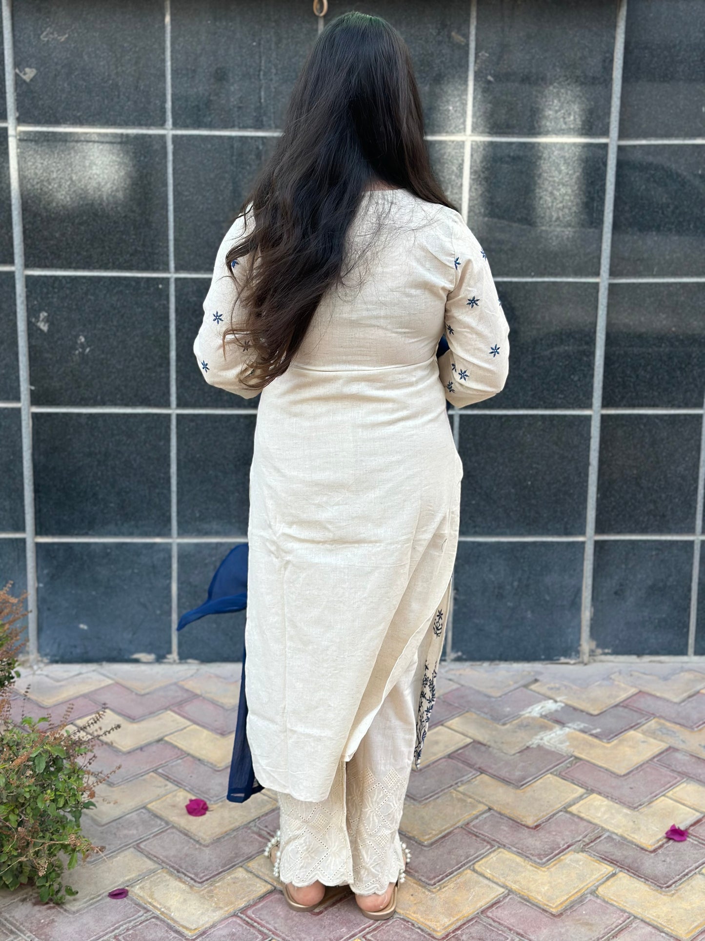 Kiara Cotton Kurta Embroidery Work Kurti Pant And Dupatta