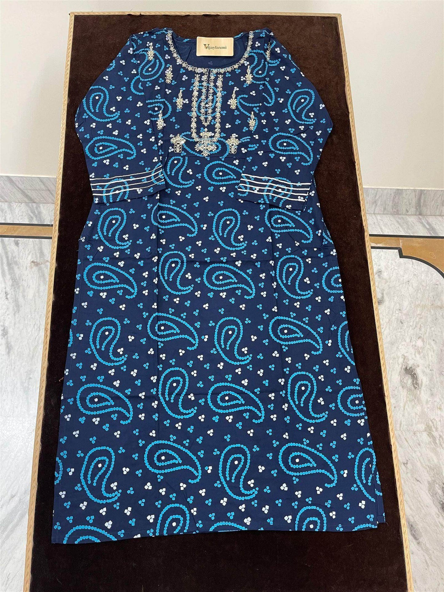 Blue SHRARA Cotton Suit - Vijay Laxmi