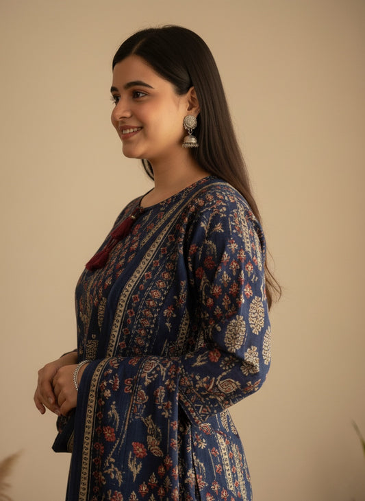 Premium Cotton kurta Set with pants and dupatta