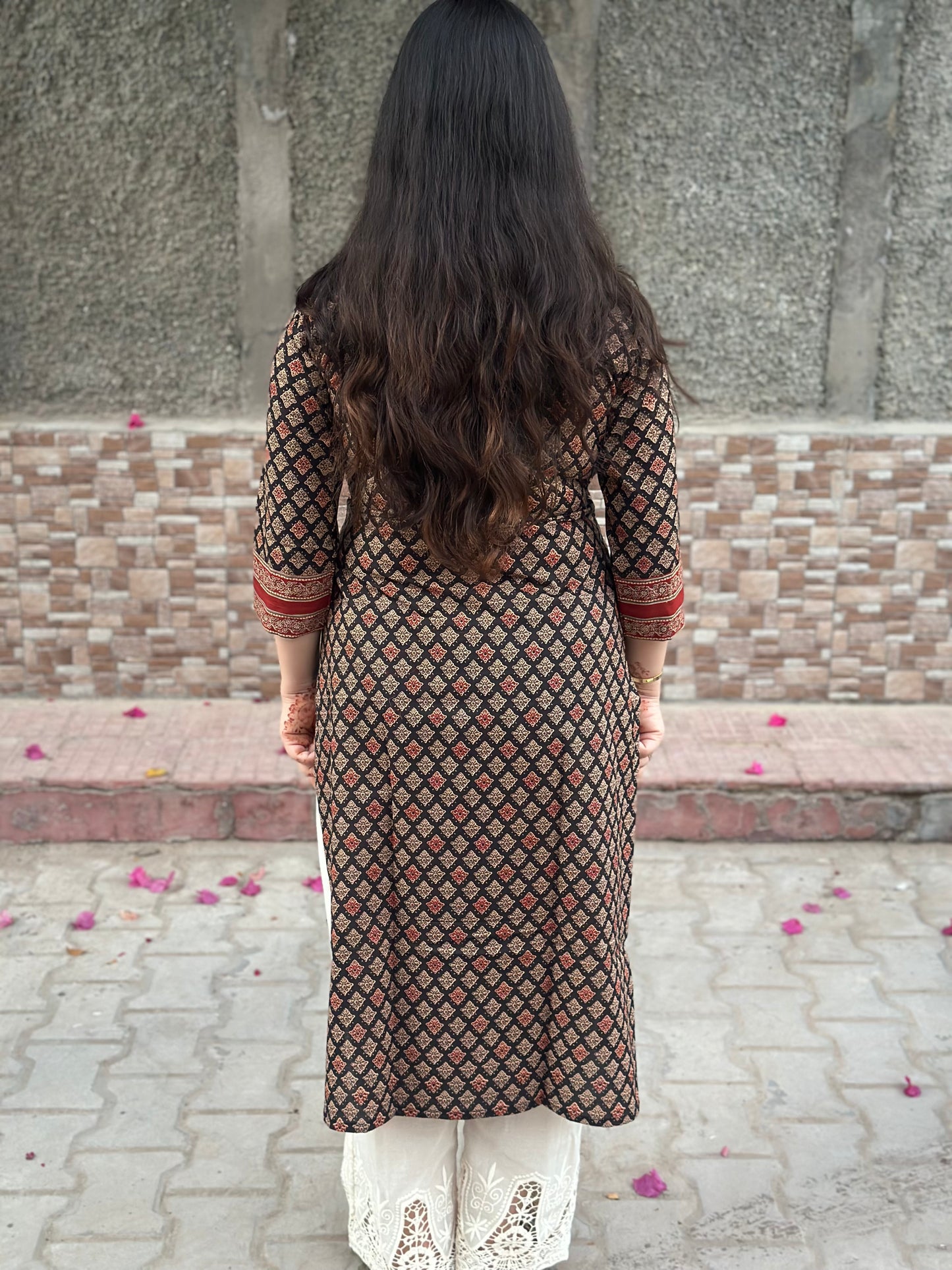 Airy Cotton Kurti for women black