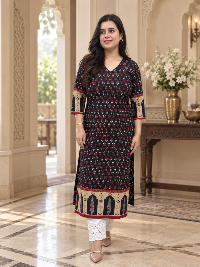 Airy Cotton kalamkari kurti for women