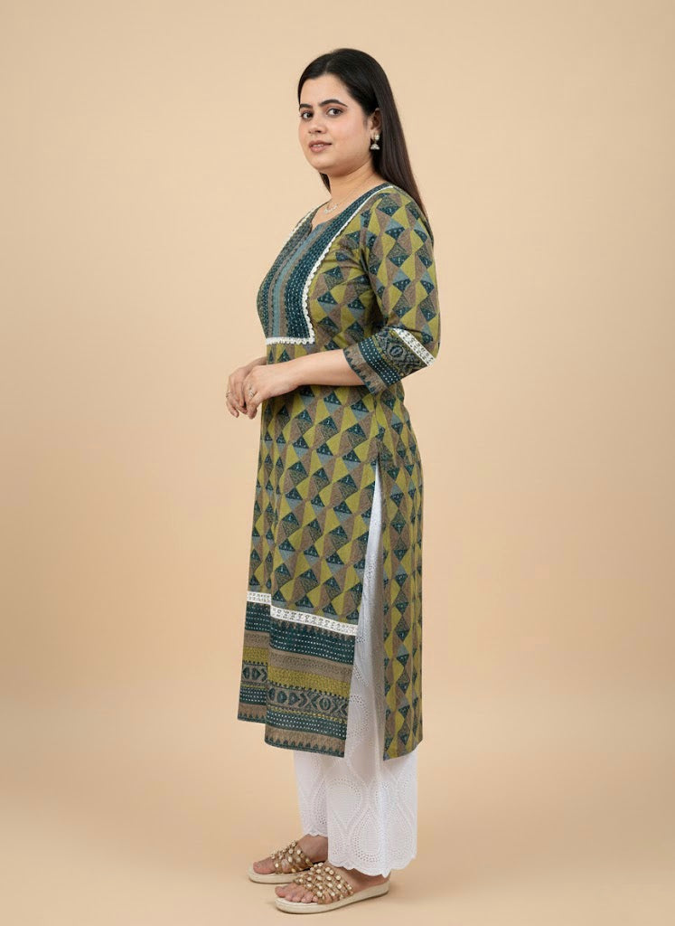 Airy Cotton kalamkari kurti for women