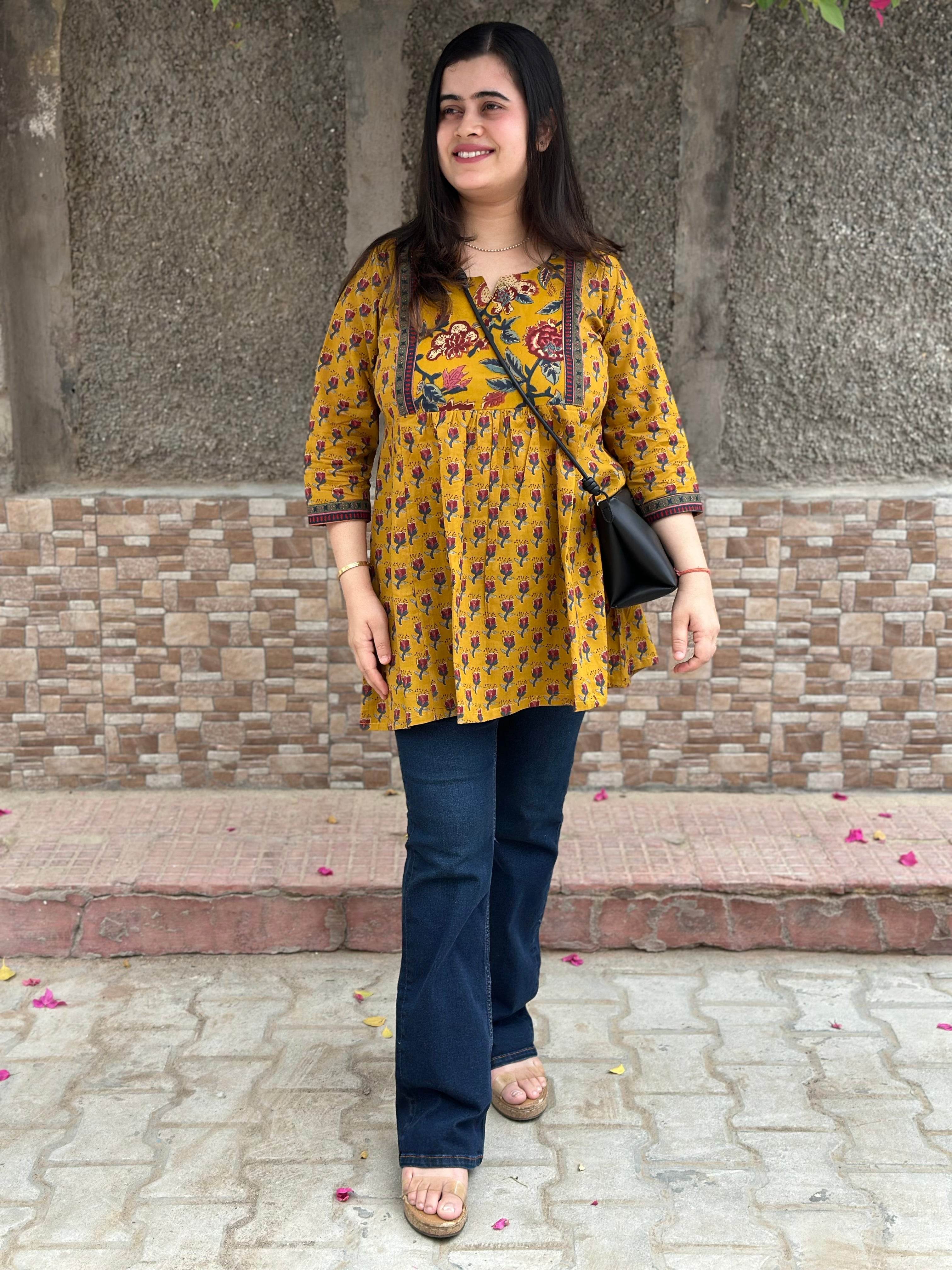 Short Cotton tunics for women - Vijay Laxmi