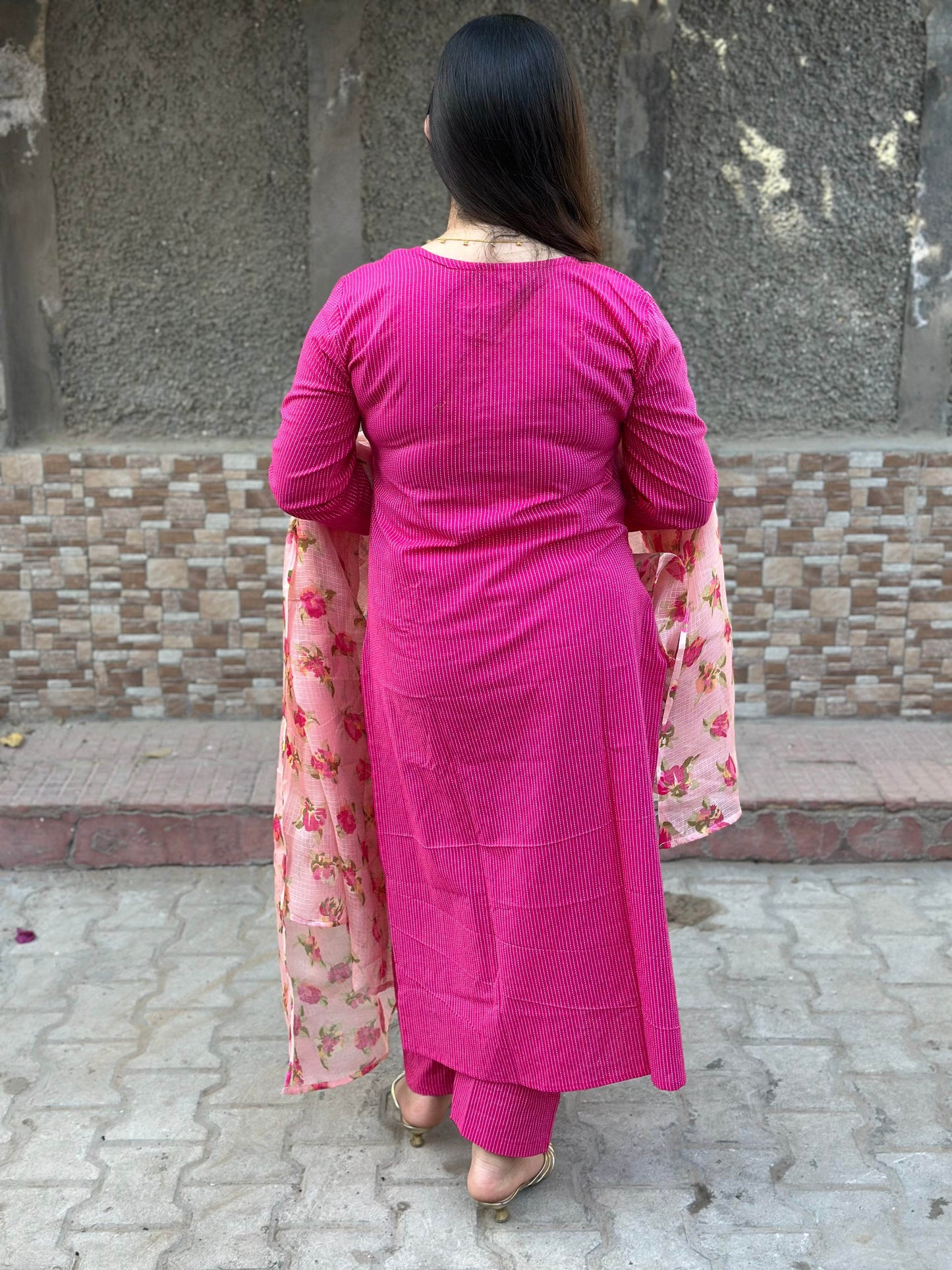 Kantha cotton suit - Vijay Laxmi