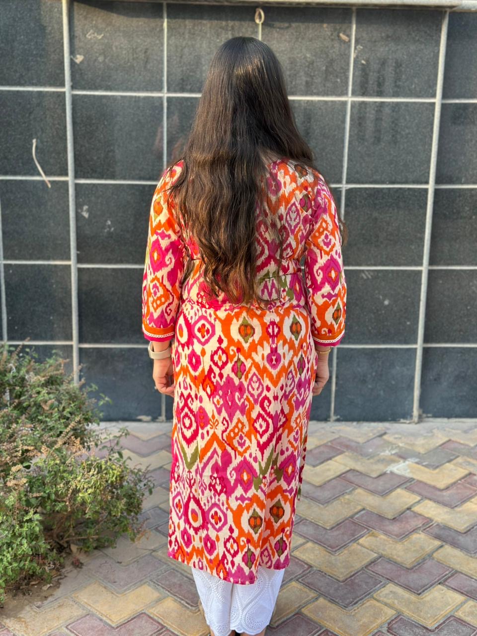 Airy Cotton Ikkat kurti for women