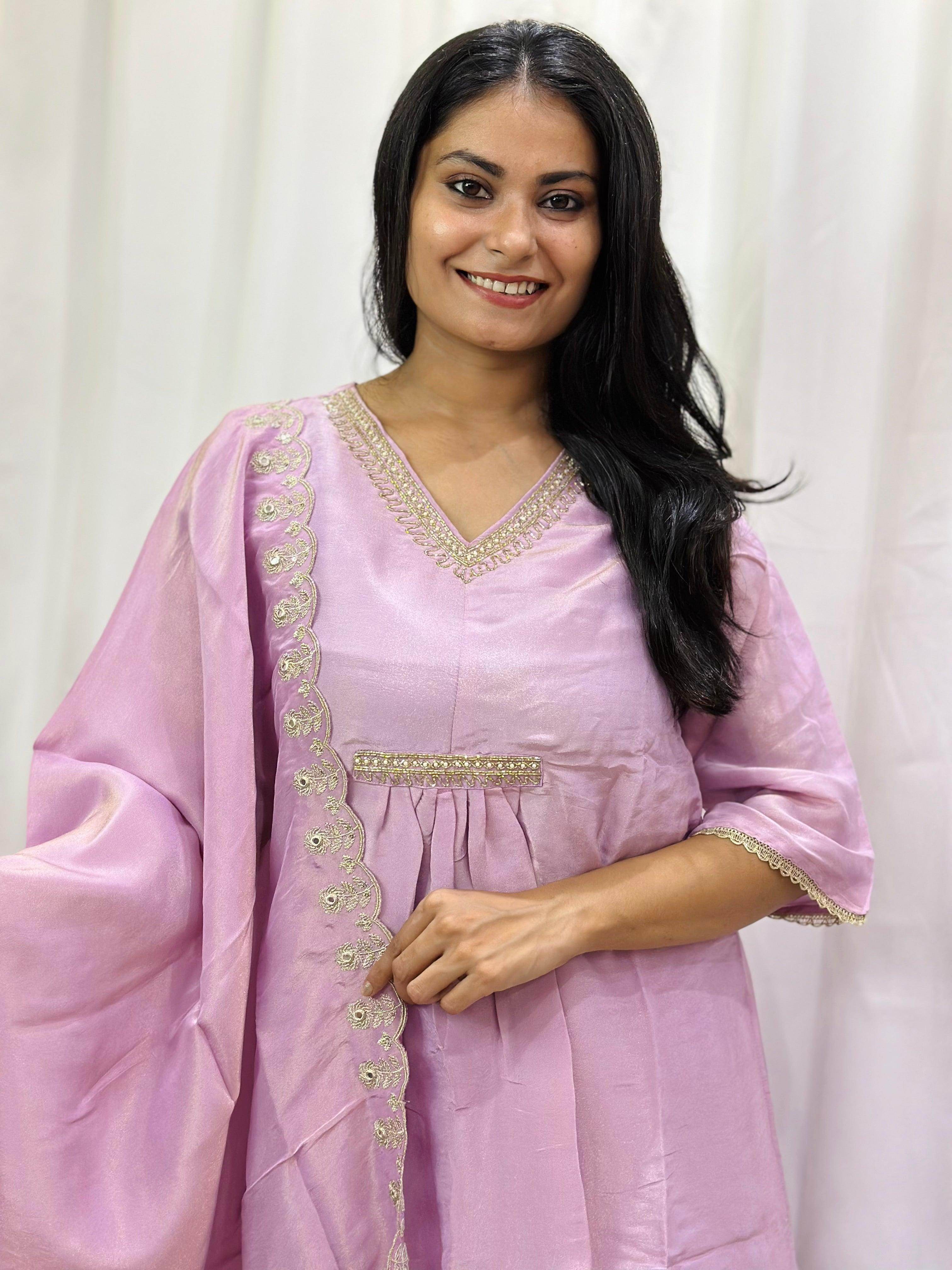 Viscose Shimmer Silk suit For Women - Vijay Laxmi