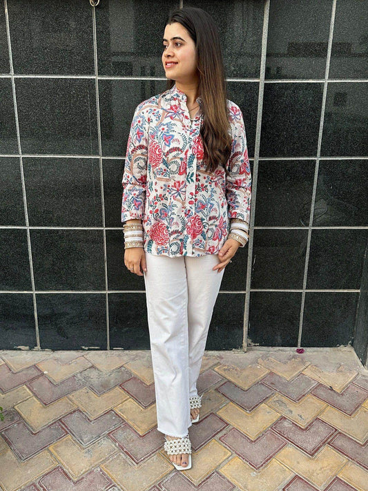 Handblock print shirt 78 - Vijay Laxmi