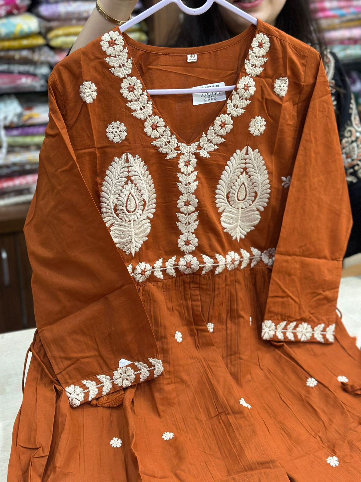 Premium Cotton kurta set for women with dupatta
