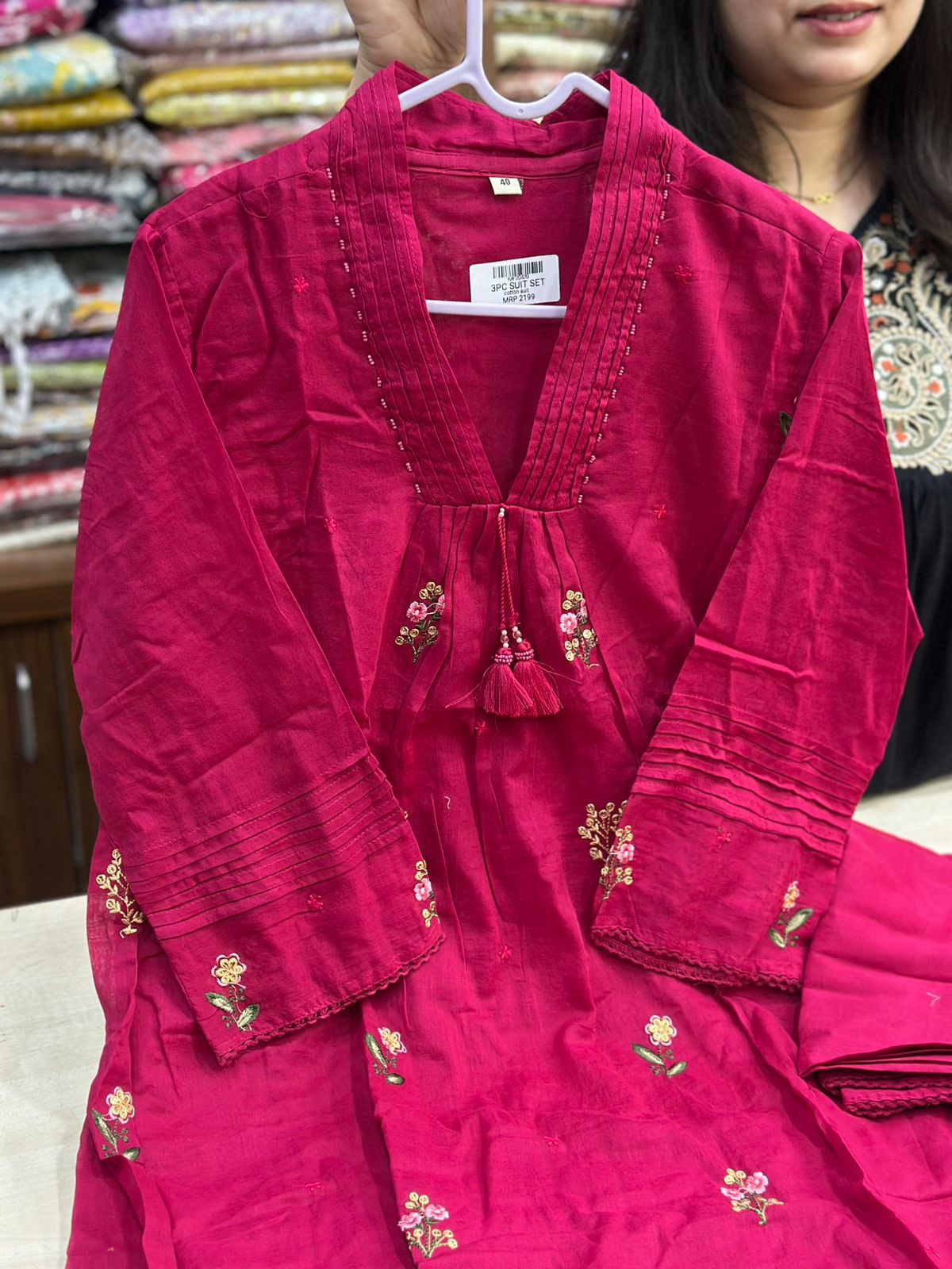 Premium Cotton kurta set for women with dupatta