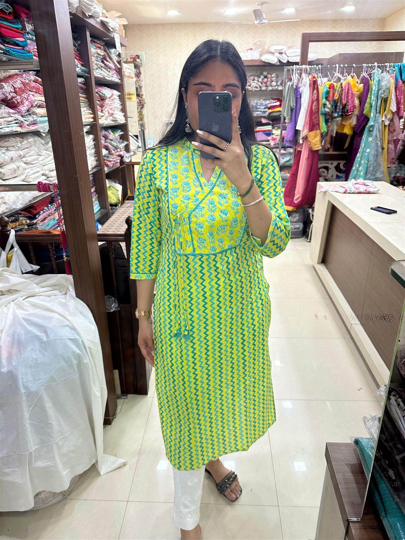 Long Cotton kurti - Vijay Laxmi