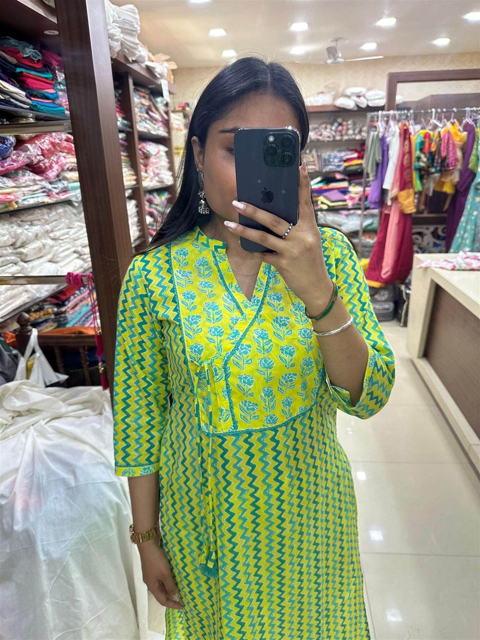 Long Cotton kurti - Vijay Laxmi