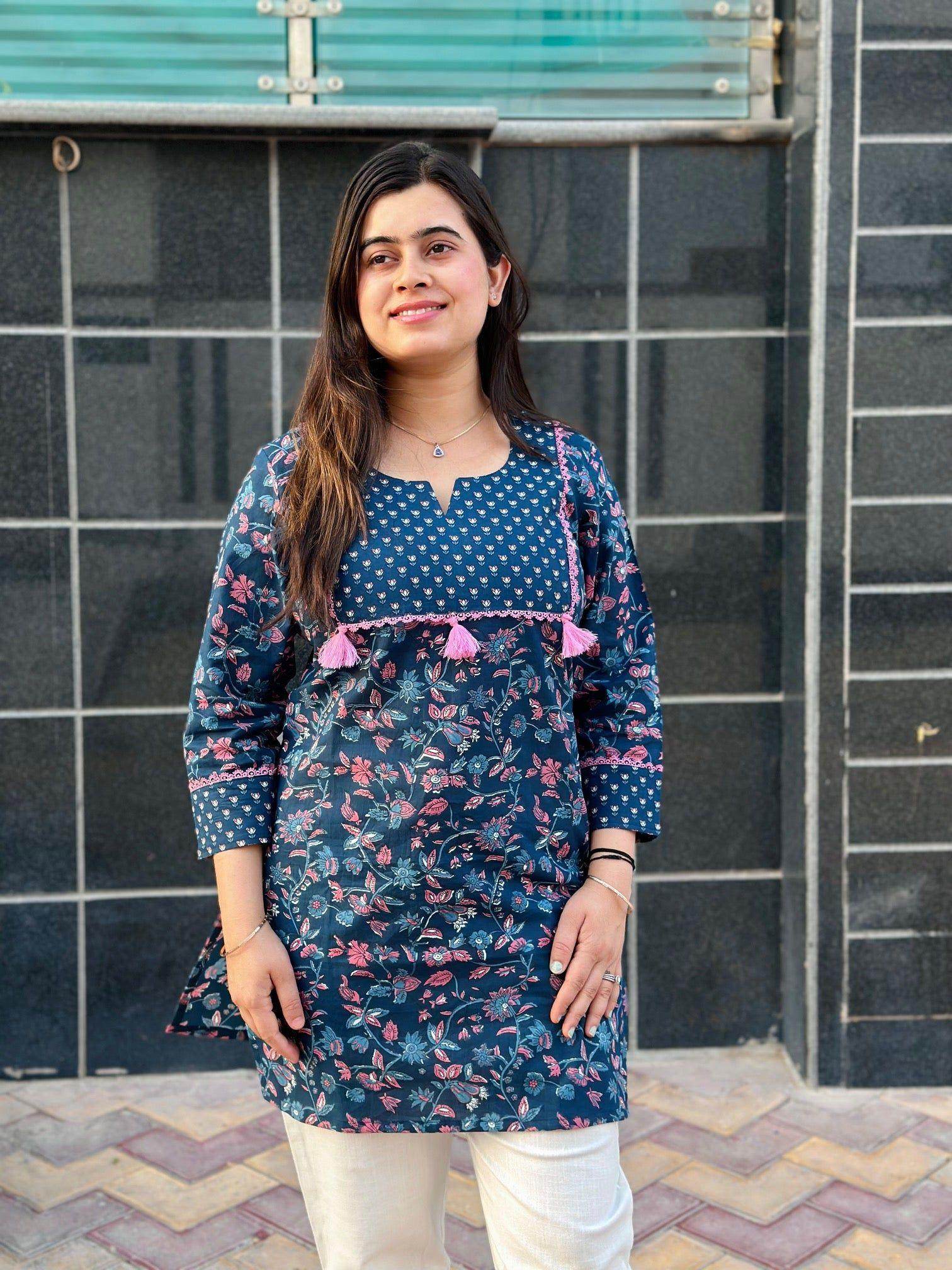 Short Cotton Kurti - Vijay Laxmi