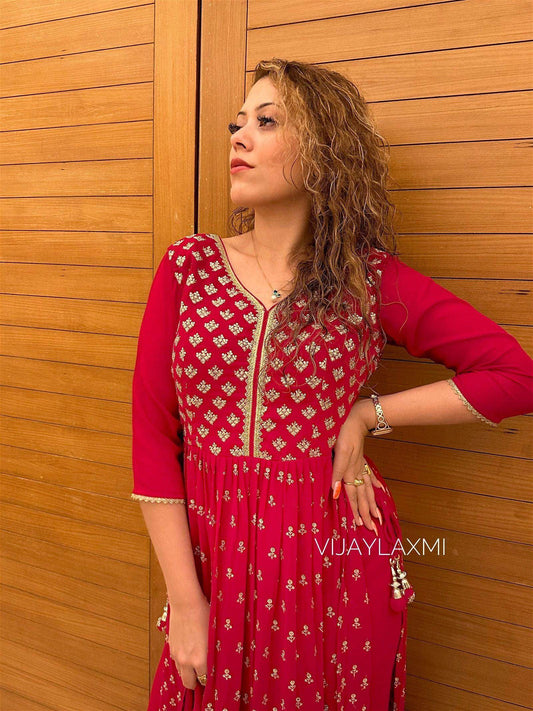 georgette suit pnk897 - Vijay Laxmi