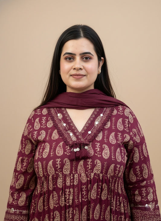 Kiara Cotton kurta Set with dupatta