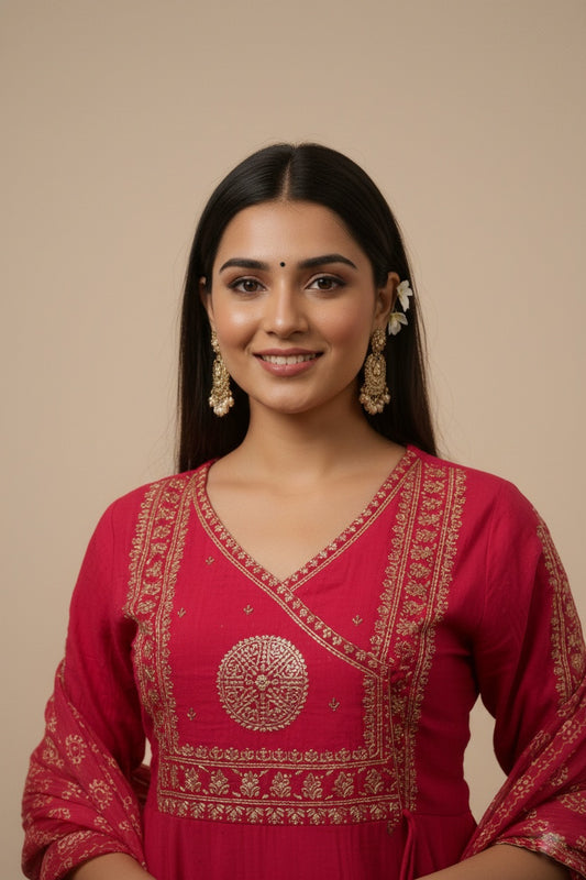 Premium Cotton kurta set for women with dupatta