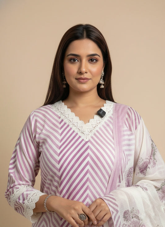 Kiara Cotton kurta Set with dupatta