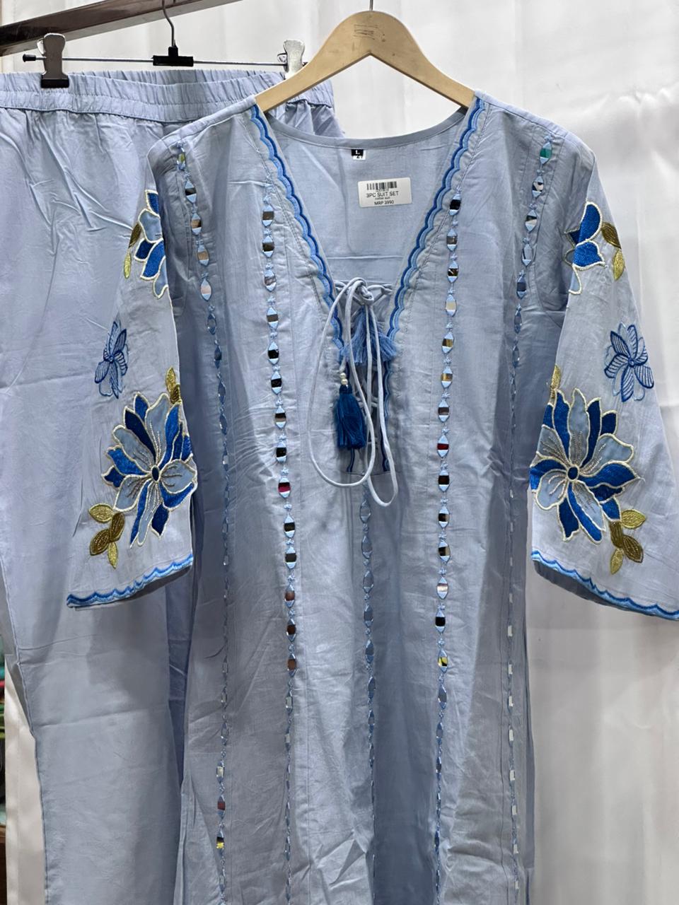 Jasmine Cotton kurta Set with dupatta