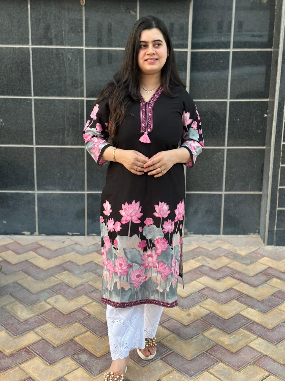 Airy Cotton kalamkari kurti for women