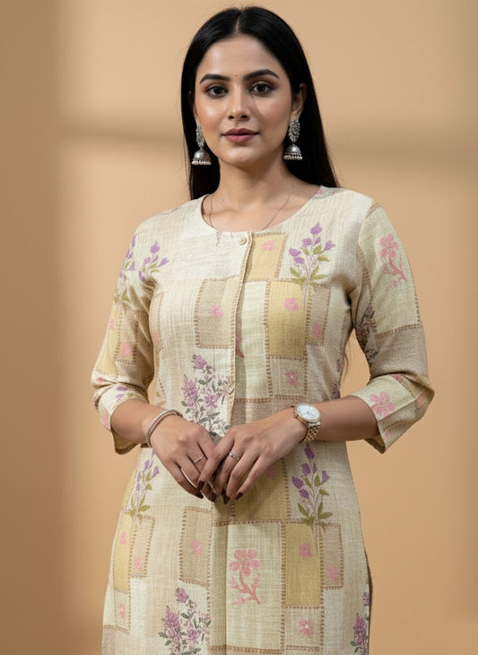 linen cotton kurta set