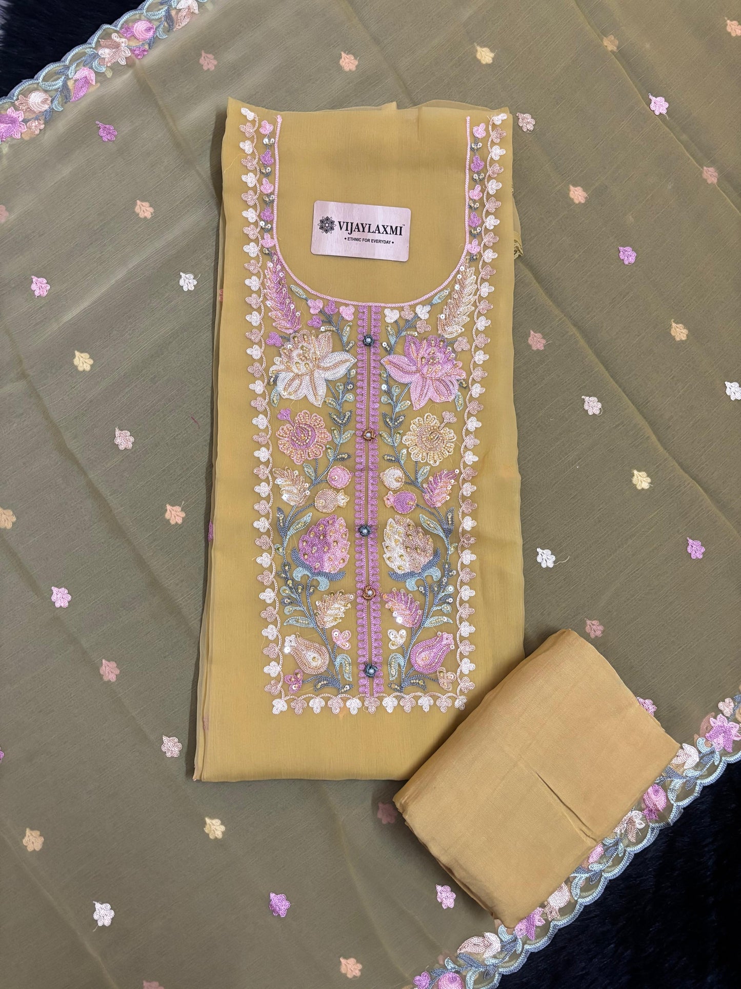 Organza UNSTITCHED SUIT