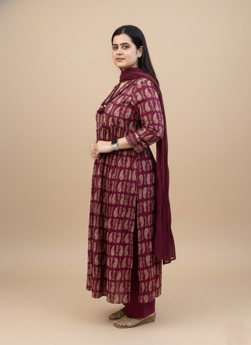 Kiara Cotton kurta Set with dupatta