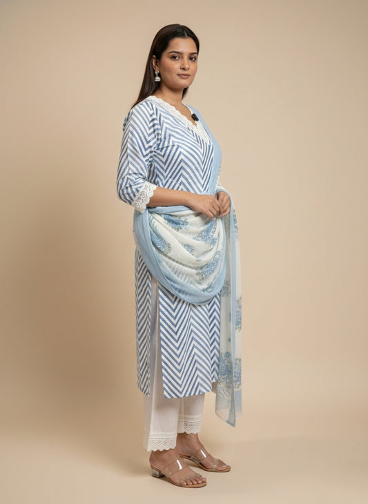 Kiara Cotton kurta Set with dupatta