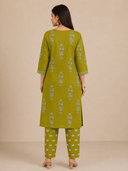 Gulzar ikkat printed cotton cord set