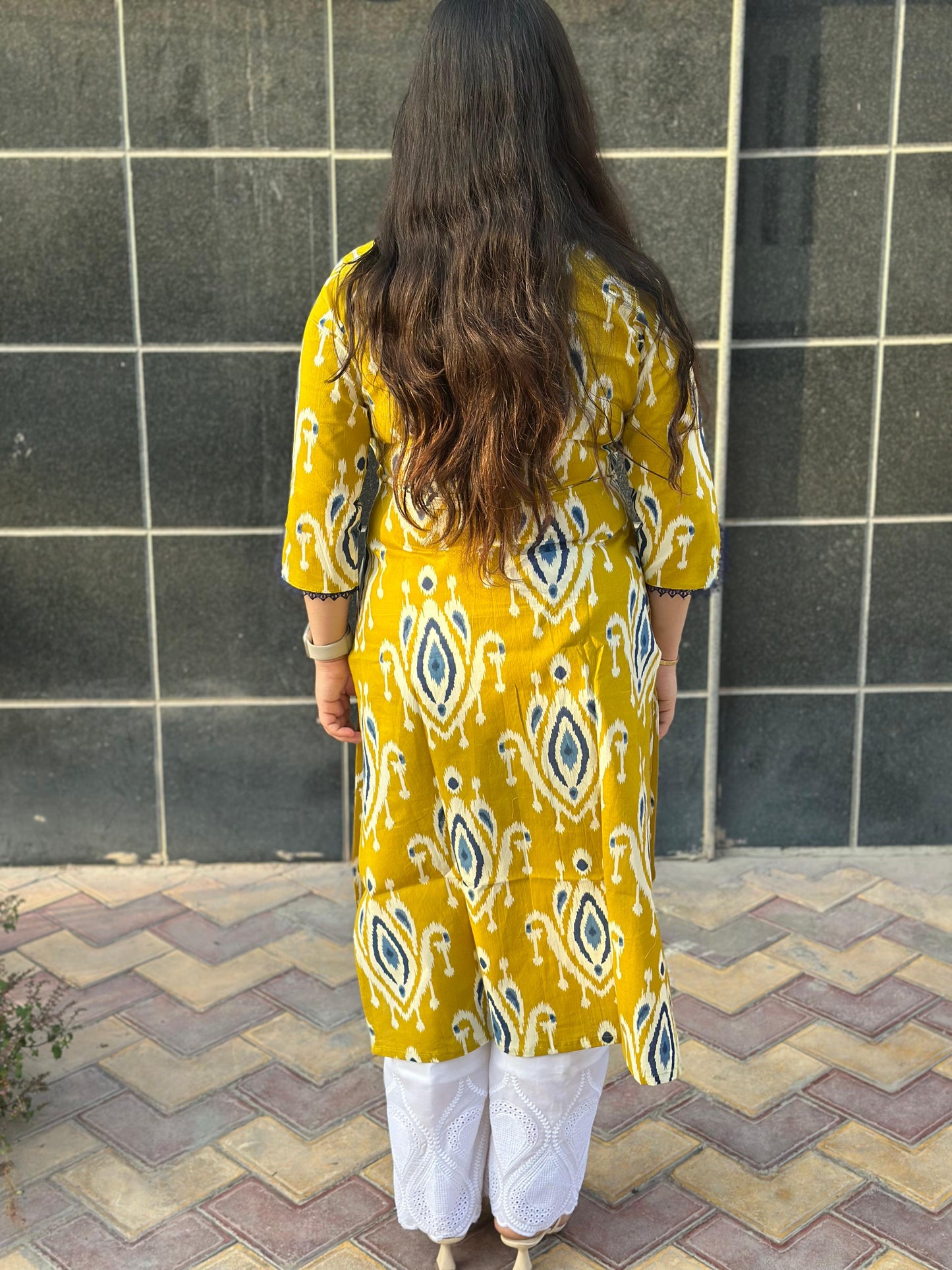 Airy Cotton kurti for women ikkat