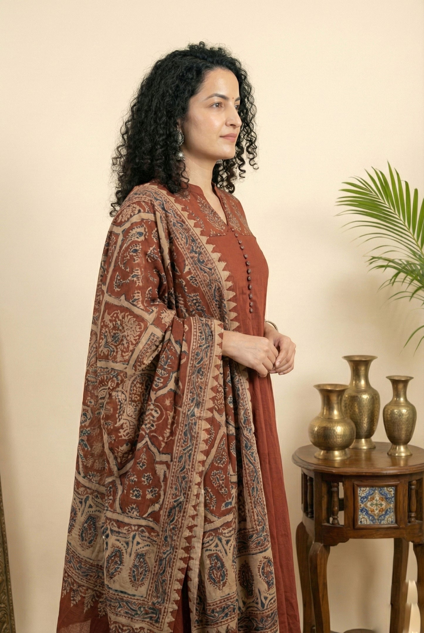 Kiara Cotton Kurta Embroidery Work Kurti Pant And Dupatta